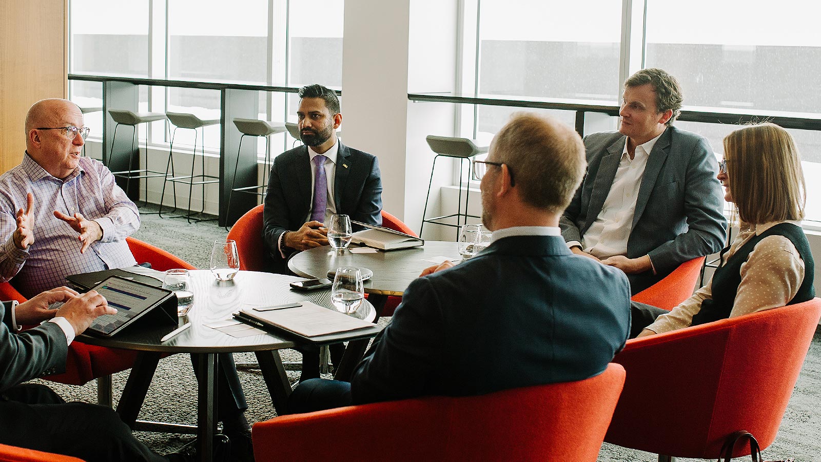 Collaboration - Energy leaders meet to discuss carbon capture and storage at the Computer Modelling Group (CMG) offices in Calgary. – Photo by CMG