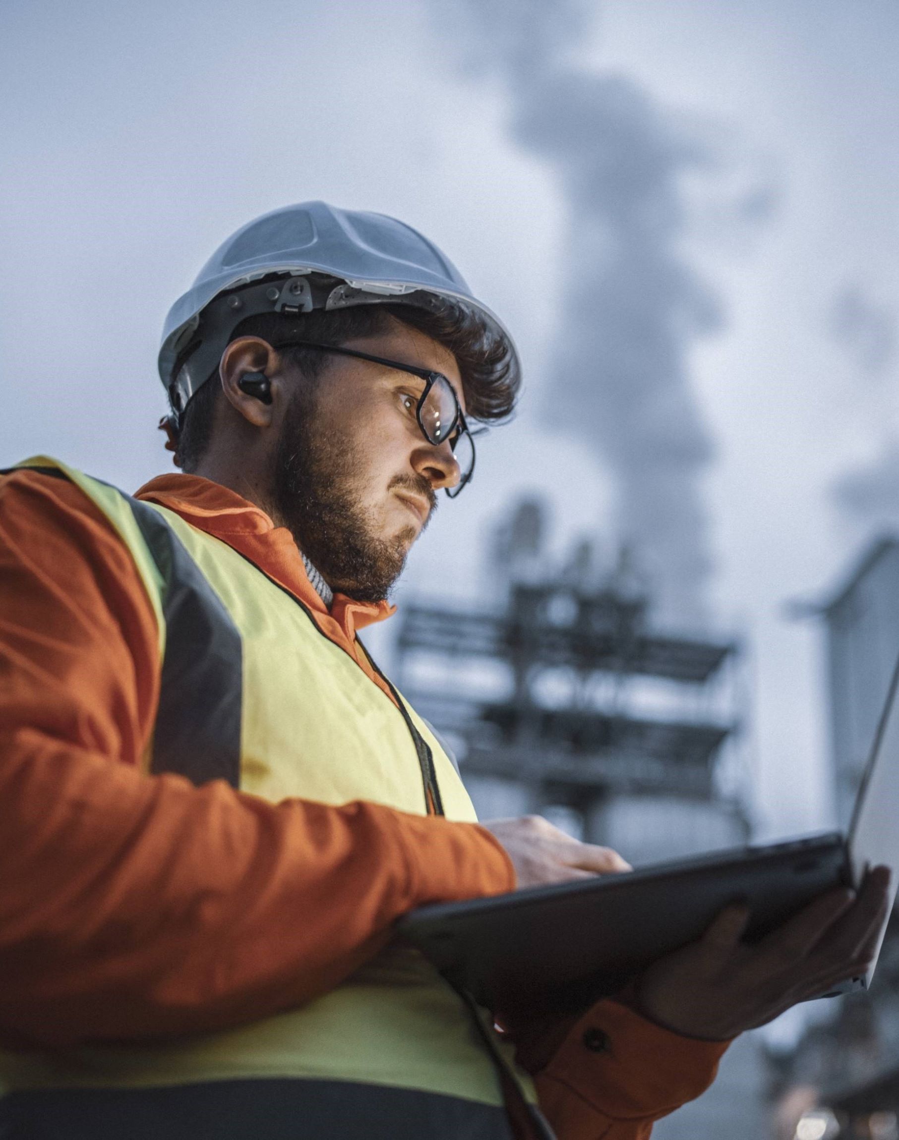 chemical engineer on the field